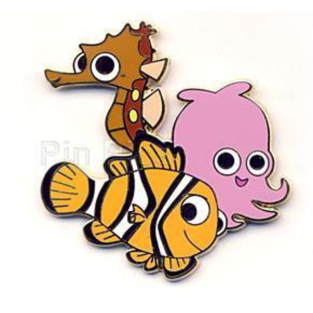 Disney Pin Finding Nemo Booster Sheldon Pearl Octopus Seahorse 61149 Pixar